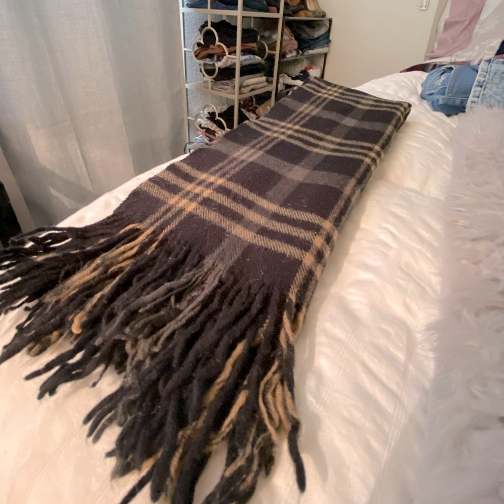 Winter plaid scarf